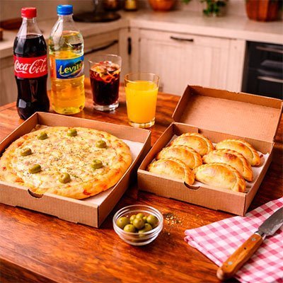 1 Muzzarella + 6 empanadas